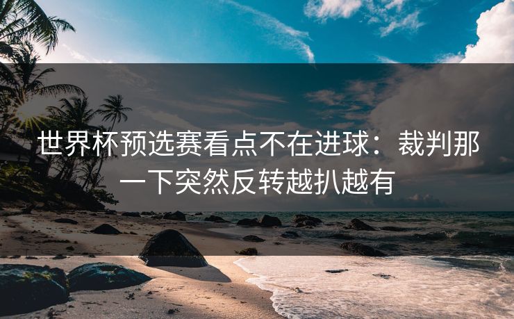 世界杯预选赛看点不在进球：裁判那一下突然反转越扒越有