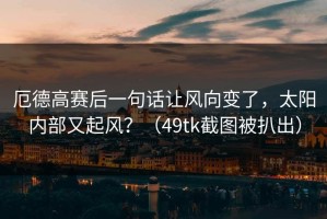 厄德高赛后一句话让风向变了，太阳内部又起风？（49tk截图被扒出）