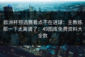 欧洲杯预选赛看点不在进球：主教练那一下太离谱了：49图库免费资料大全数