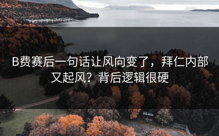 B费赛后一句话让风向变了，拜仁内部又起风？背后逻辑很硬